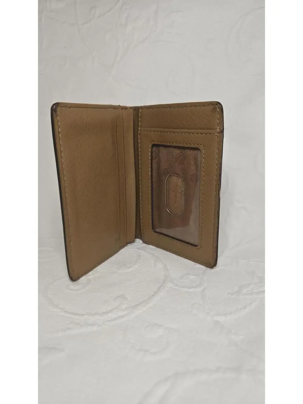 Tory Burch Brown Leather Bifold ID Wallet